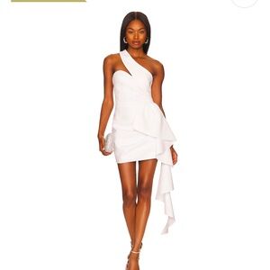 Convergence Dress in Ivory, mini dress, one shoulder 
ELLIATT
XS
